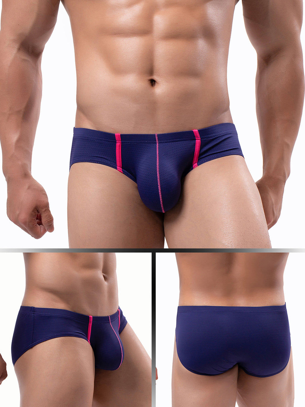 4 Pack Men's Low-rise Breathable Mesh Briefs