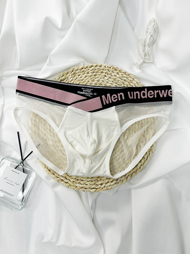 メンズ コンターポーチ シアー 通気性ブリーフ