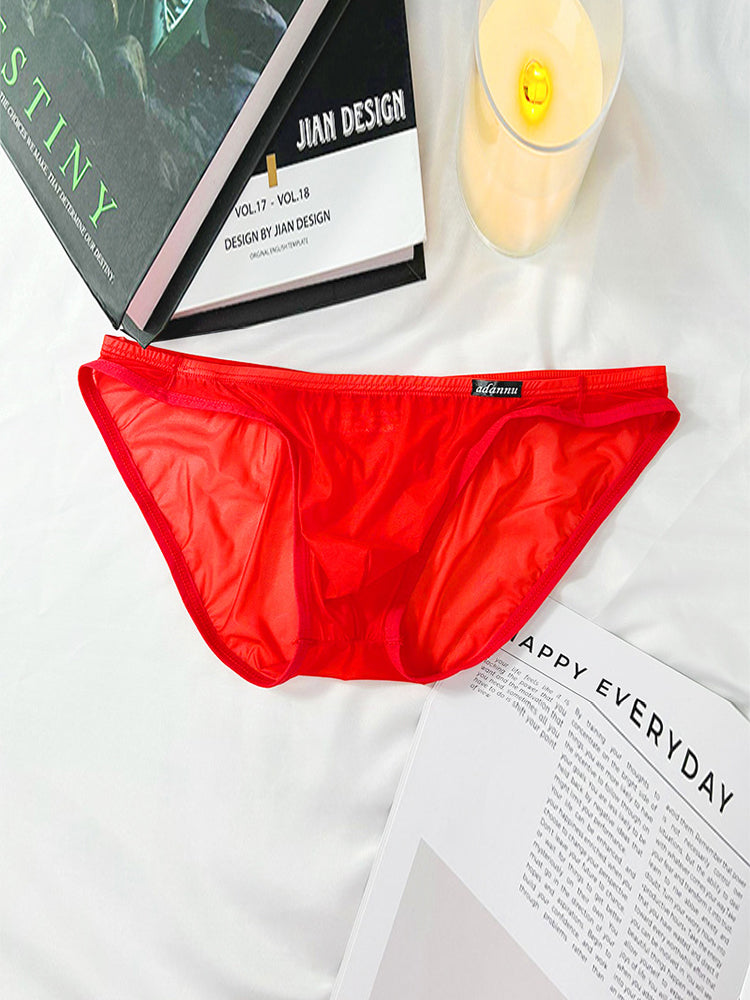 メンズ 3Dポーチ シアー アイスシルク ブリーフ