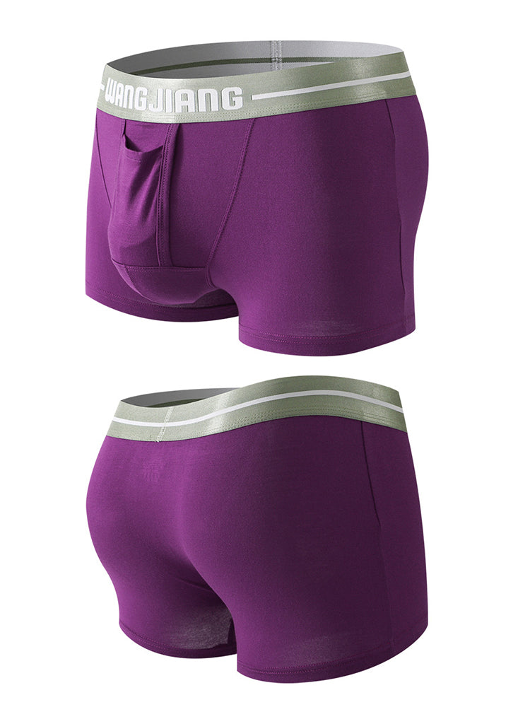 3 Pack Men's Breathable Trunks with Front Pouch