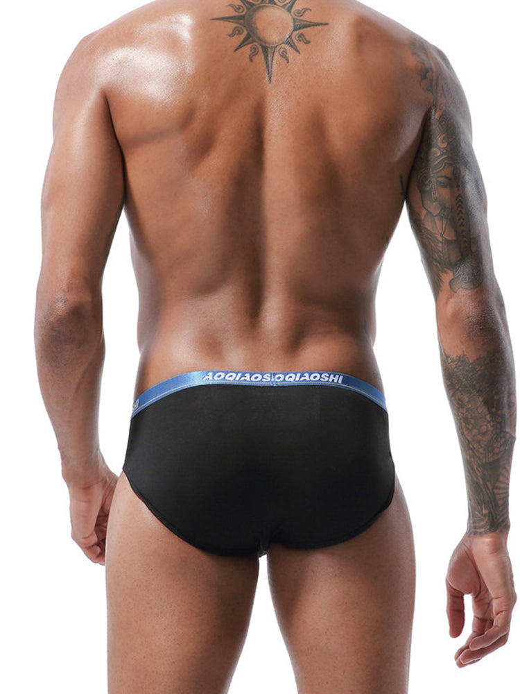 4 Pack Men's Stylish 3D U Convex Pouch Briefs