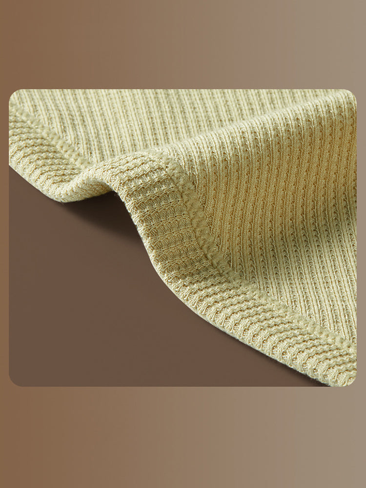 独立した内ポケット付きメンズワッフルコットンスプリットブリーフ2枚組