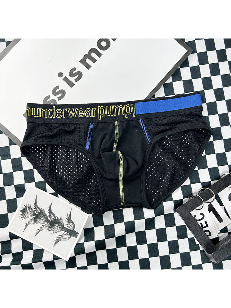 2 Pack Men's Mesh Loose Fit Sport Low-Rise Briefs