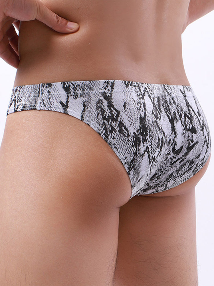 4 Pack Men's Elephant Print Sexy Bikini