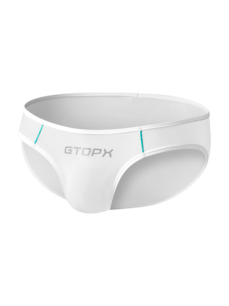 2 Pack Men's Ice Silk Single Layer U-Convex Low-Rise Sexy Semi-Transparent Bikini