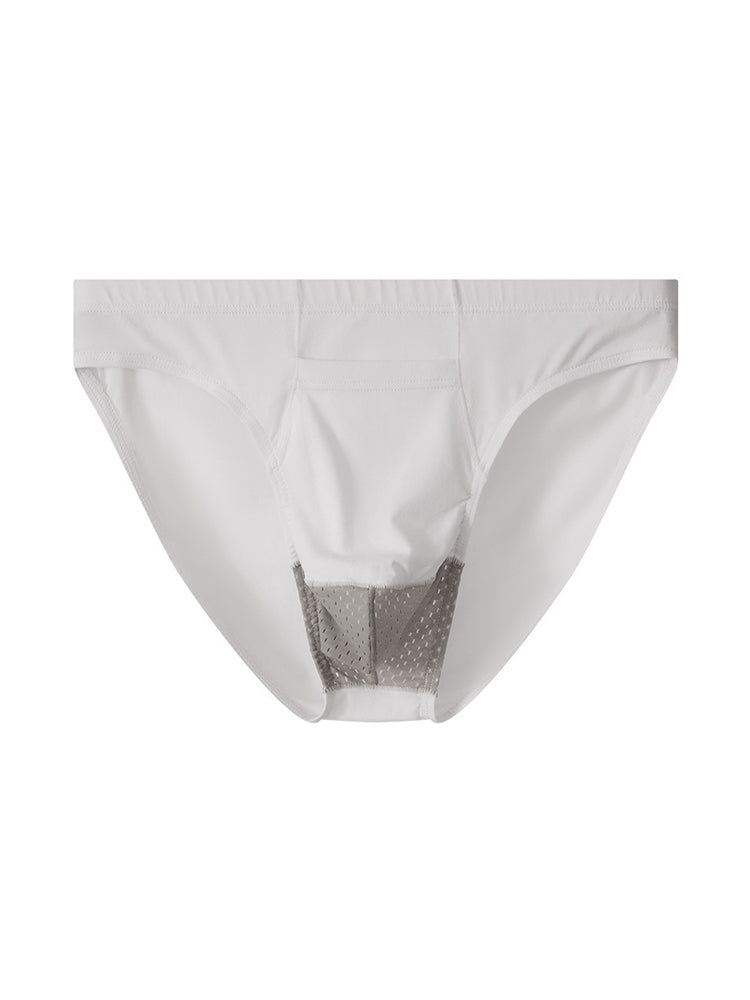 3 Pack Men's Sexy Mesh Breathable Gun Egg Separation Cotton Briefs