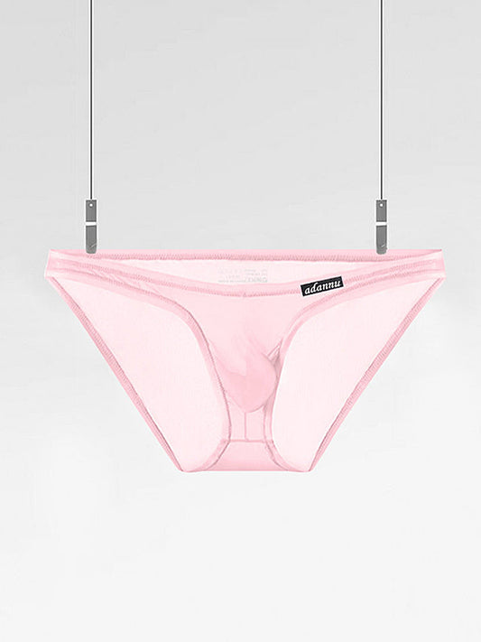 Men's 3D Pouch Sheer Ice Silk Brief