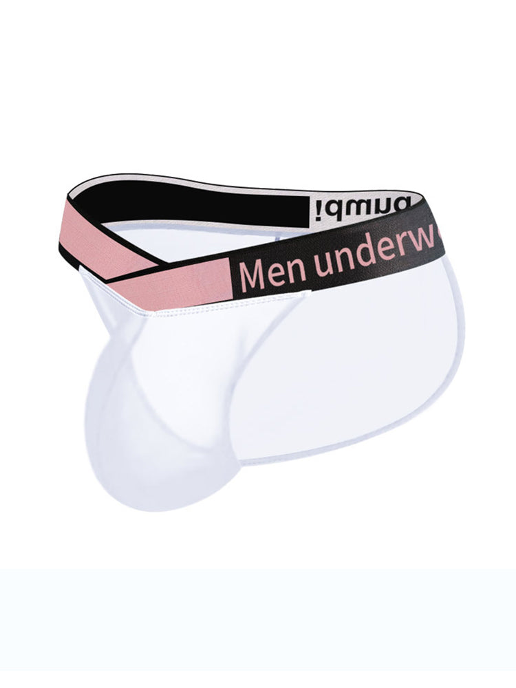 2 Pack Men's Sexy Bikini with See-through Pouch