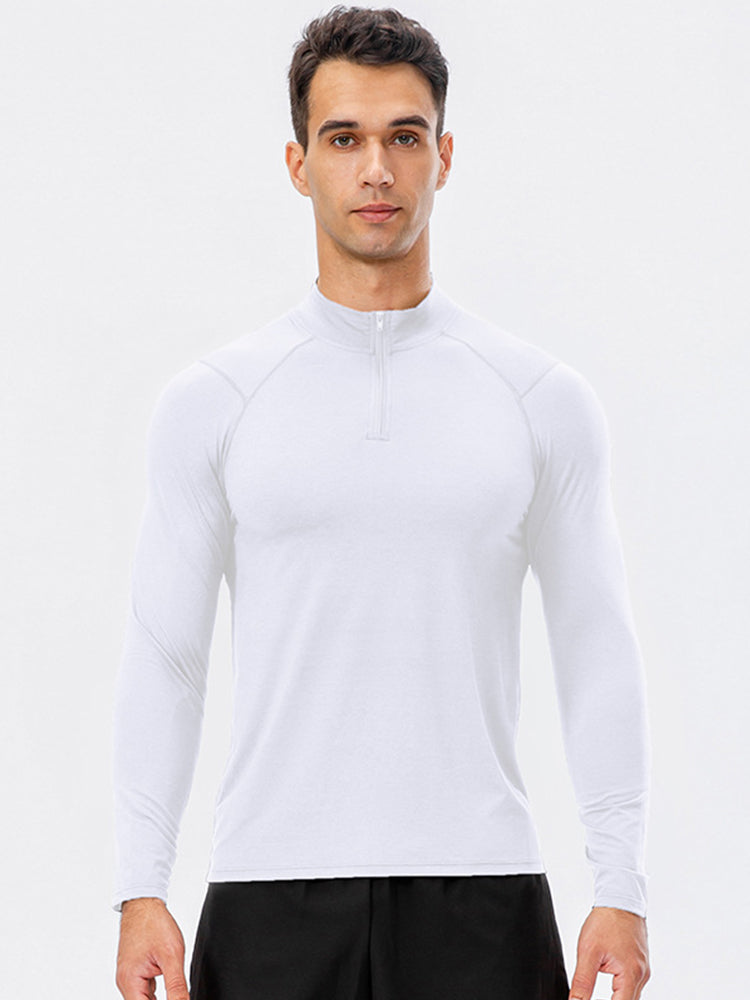 Men's Zip-Up Sports Long Sleeve Shirt