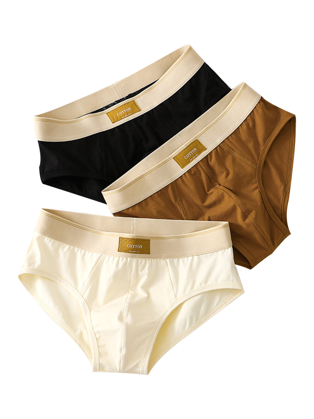 3 Pack Men' Breathable Stretch-Cotton Briefs