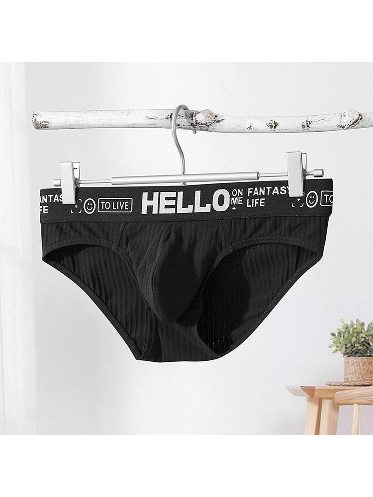 メンズ コットンリブ 通気性ブリーフ 3Dポーチ付き