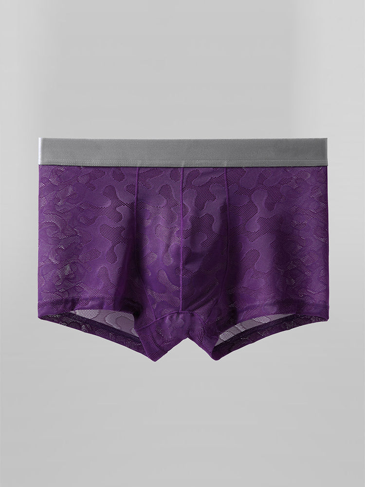 3 Pack Men's Graphene Anti-Bacterial Hollow Lace Ultra-Thin Trunks