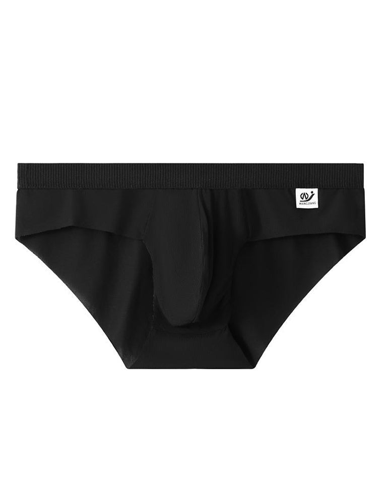3 Pack Men's Ultra-Thin Breathable Ribbed Ice Silk Briefs
