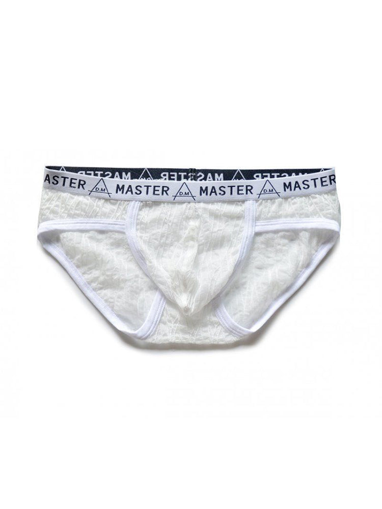 2 Pack Men's Low-Rise Sexy Lace U-Pouch Briefs