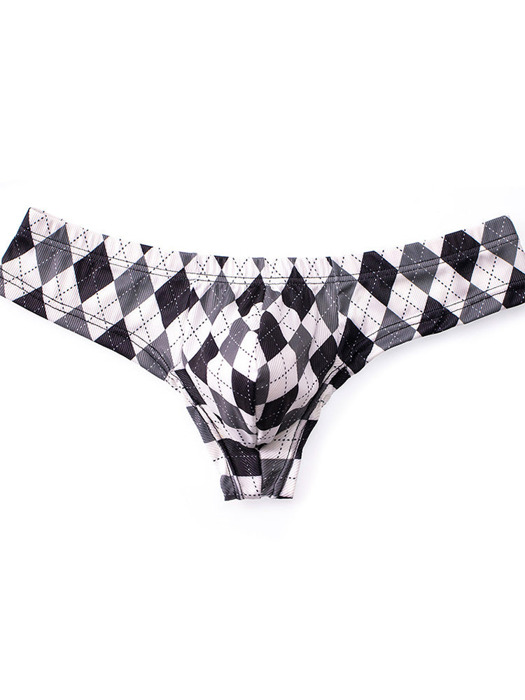 Men's Low-Rise U-Convex Print Thong
