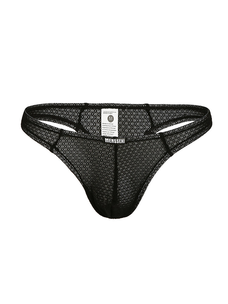 2 Pack Men's Low-Rise Lace High Elasticity Bikinis