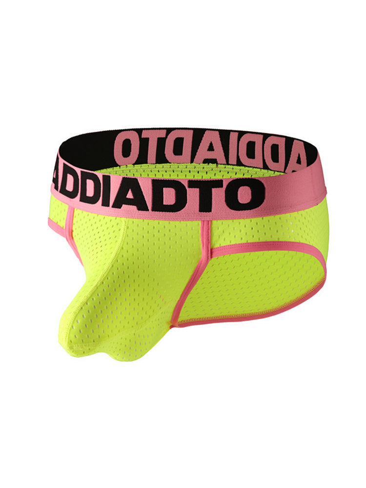 2 Pack Men's U-Pouch Mesh Low-Rise Briefs