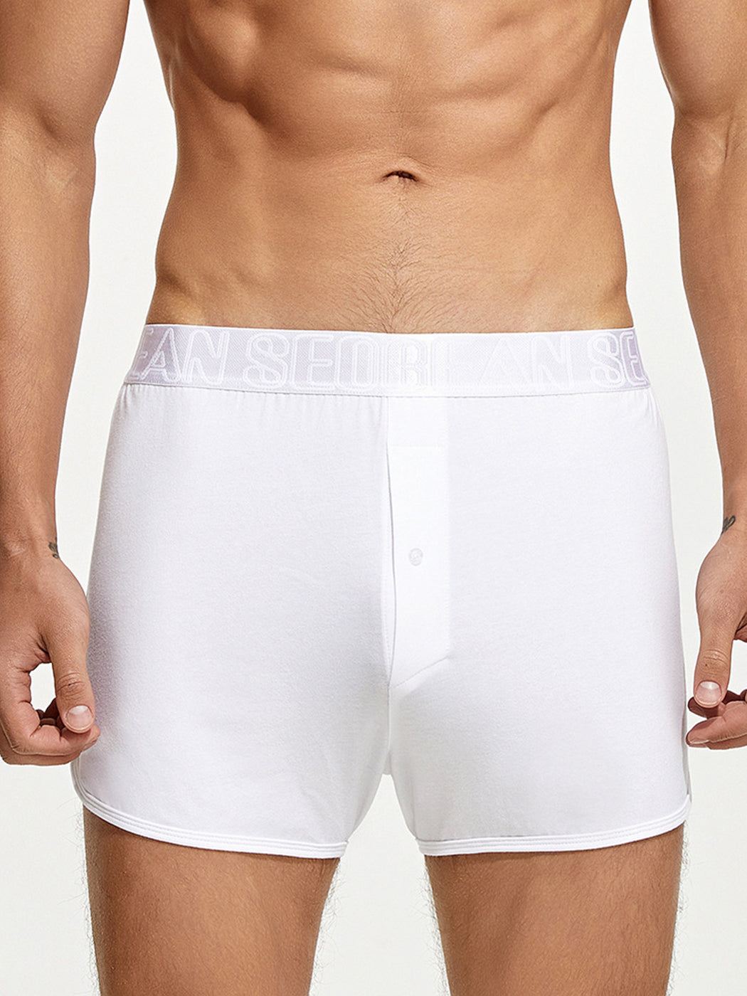 Men's Knitted Boxers With Button Fly