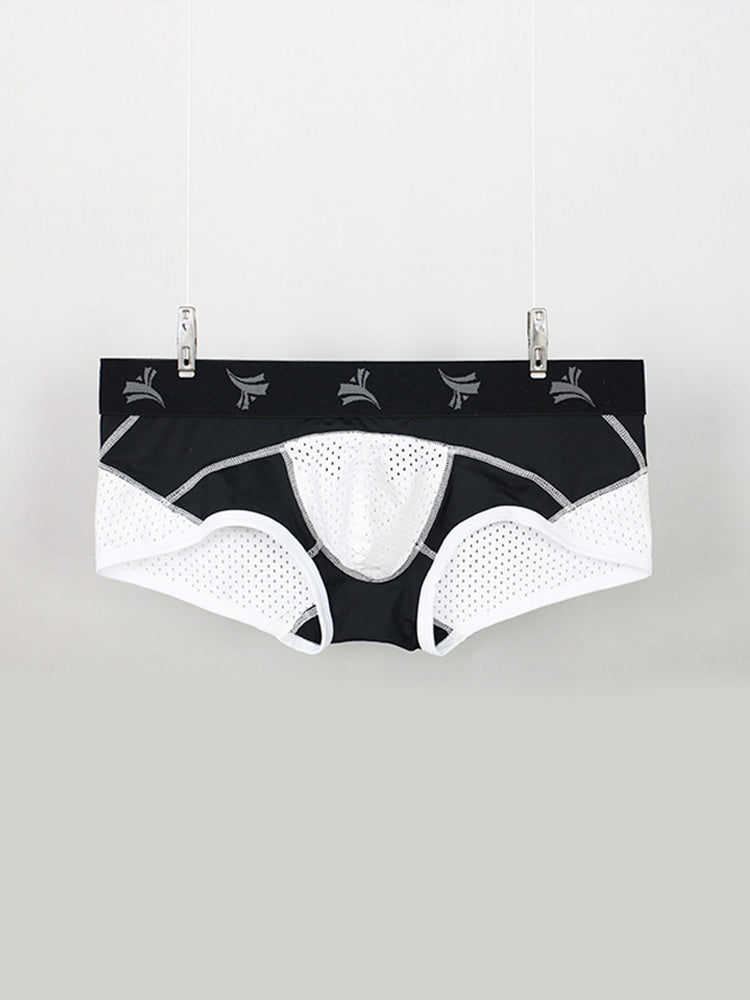 3 Pack Men's Nylon Mesh Breathable U-Pouch Trunks