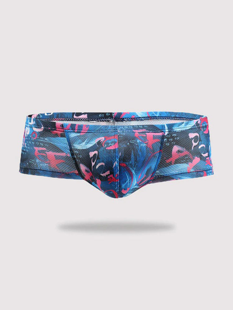 4 Pack Men's U-Pouch Low-Rise Moisture-Wicking Trunks