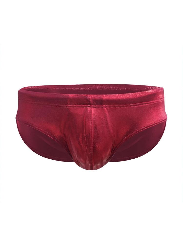 Men's Solid Color Sponge Pad Swim Briefs