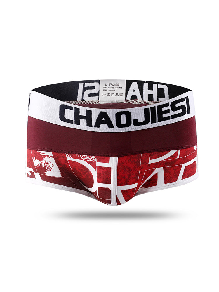 3 Pack Men's Cotton Trendy Youthful Sexy Low-Rise Trunks