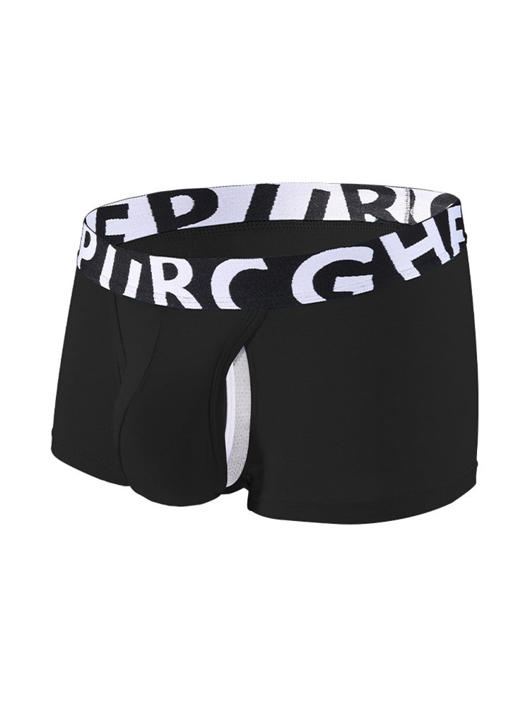 2 Pack Men's Separated Pouch Side Vent Design Trunks