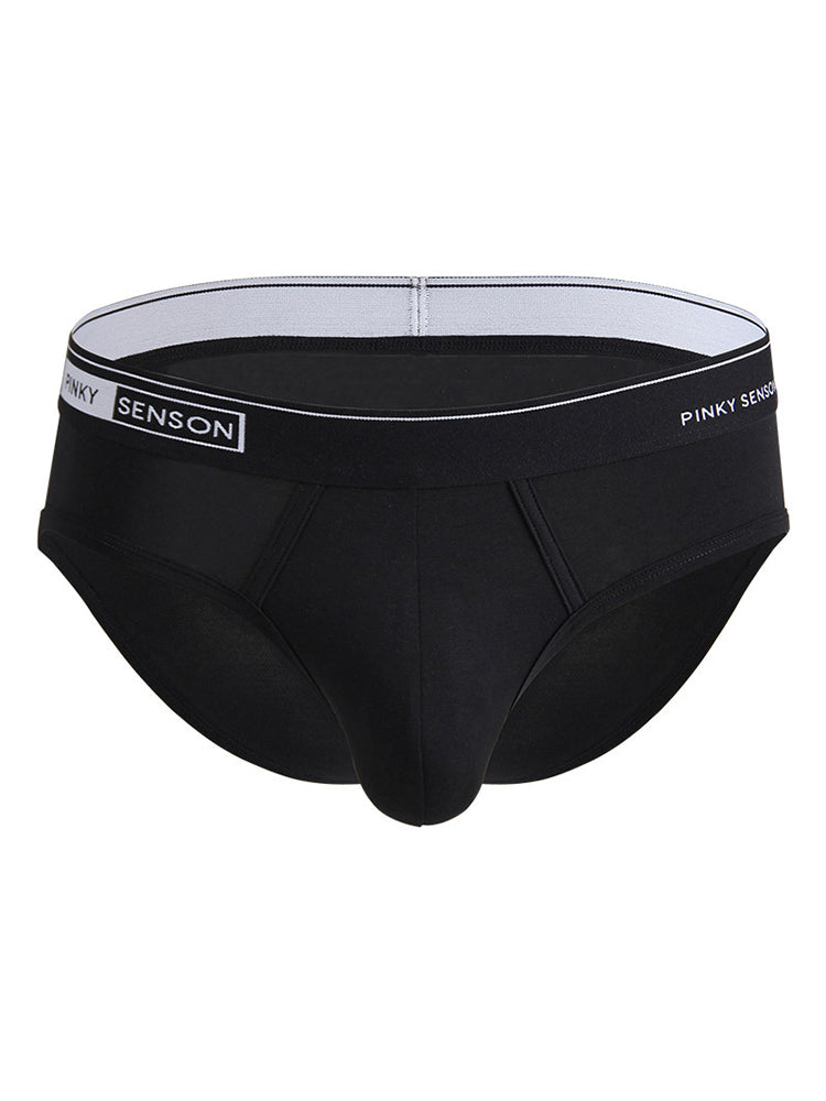 4 Pack Men's Modal Skin-Friendly Solid Color Mid-Rise Briefs