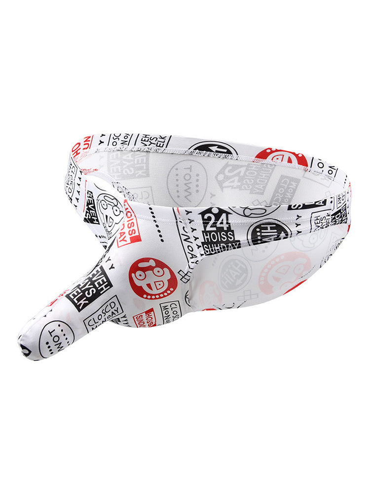 4 Pack Men's Elephant Print Sexy Bikini