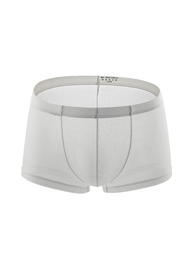 4 Pack Men's Sexy Breathable Jacquard Trunks