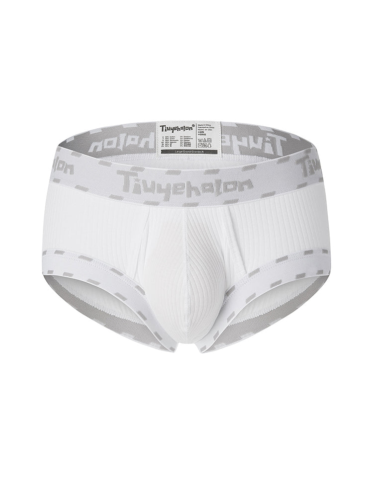 Men's Threaded Fabric Pouch Trunks With Fly