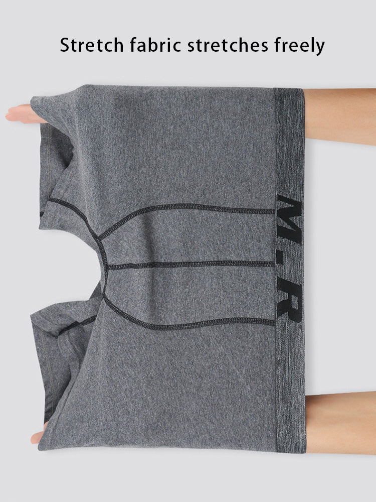 メンズ 快適コットン 擦れ防止 高伸縮性 スポーツボクサーブリーフ 4枚パック