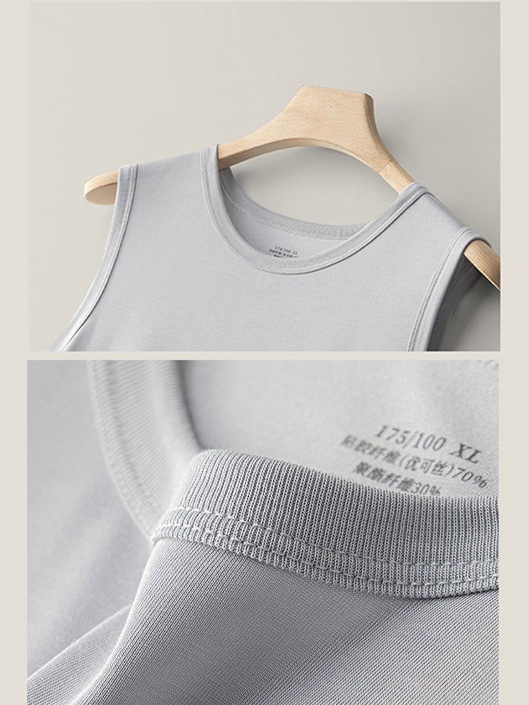 Men's Vests Undershirts with Ultimate Soft Short Sleeve Vests