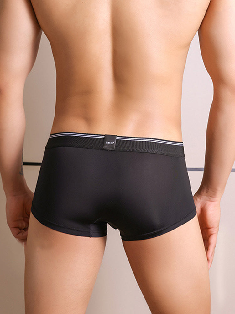 3 Pack Men's Mid-Rise Separation Breathable Elastic Trunks
