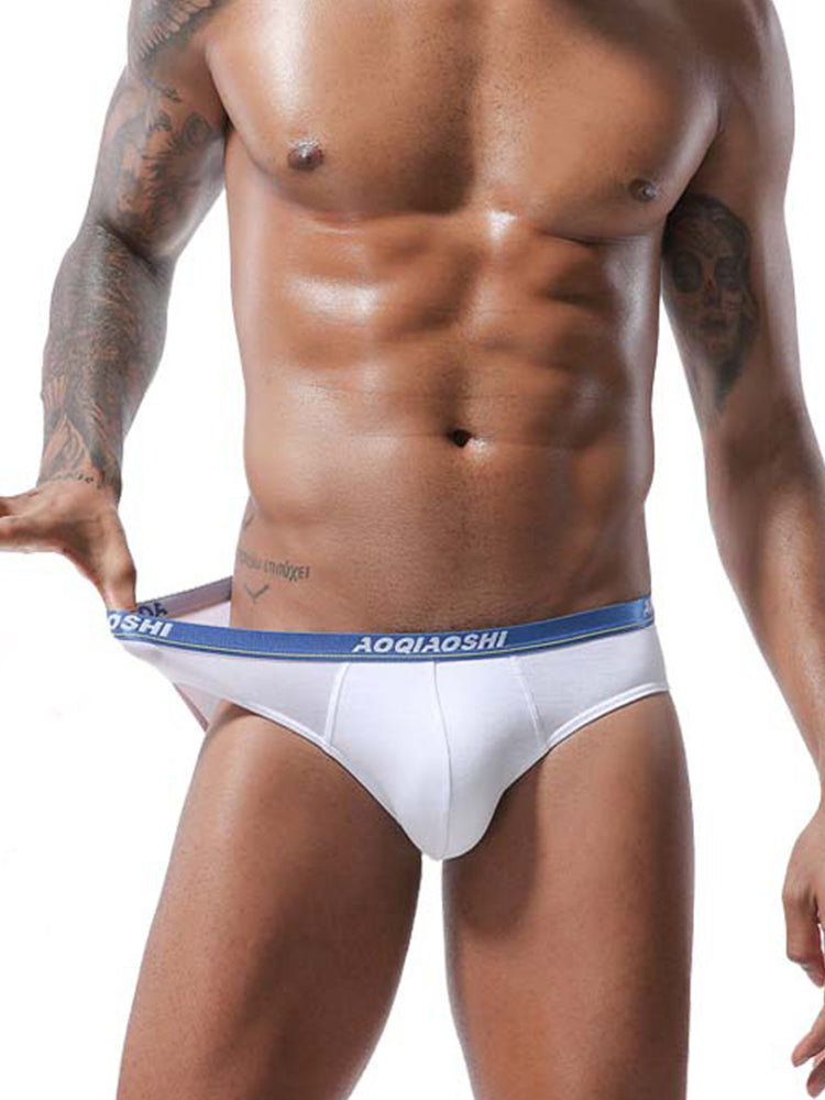 4 Pack Men's Stylish 3D U Convex Pouch Briefs