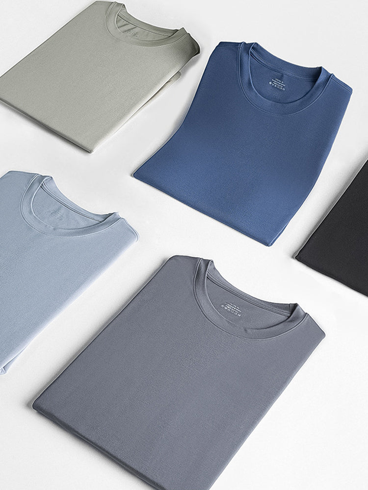 Men's Double-sided Modal Long-sleeved Solid Color T-shirt