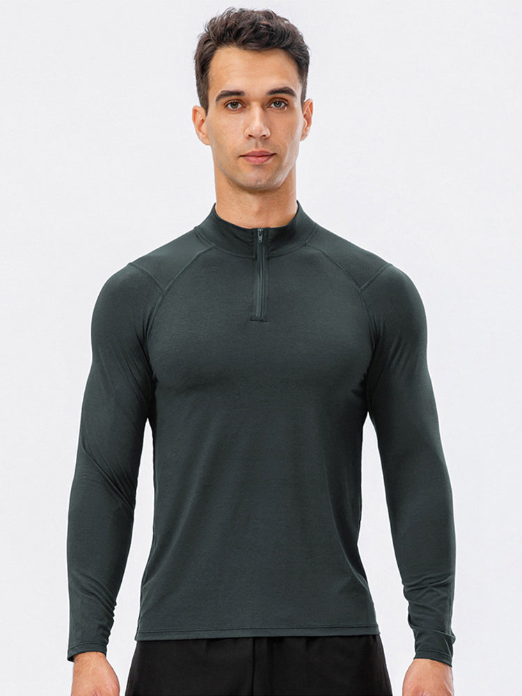 Men's Zip-Up Sports Long Sleeve Shirt