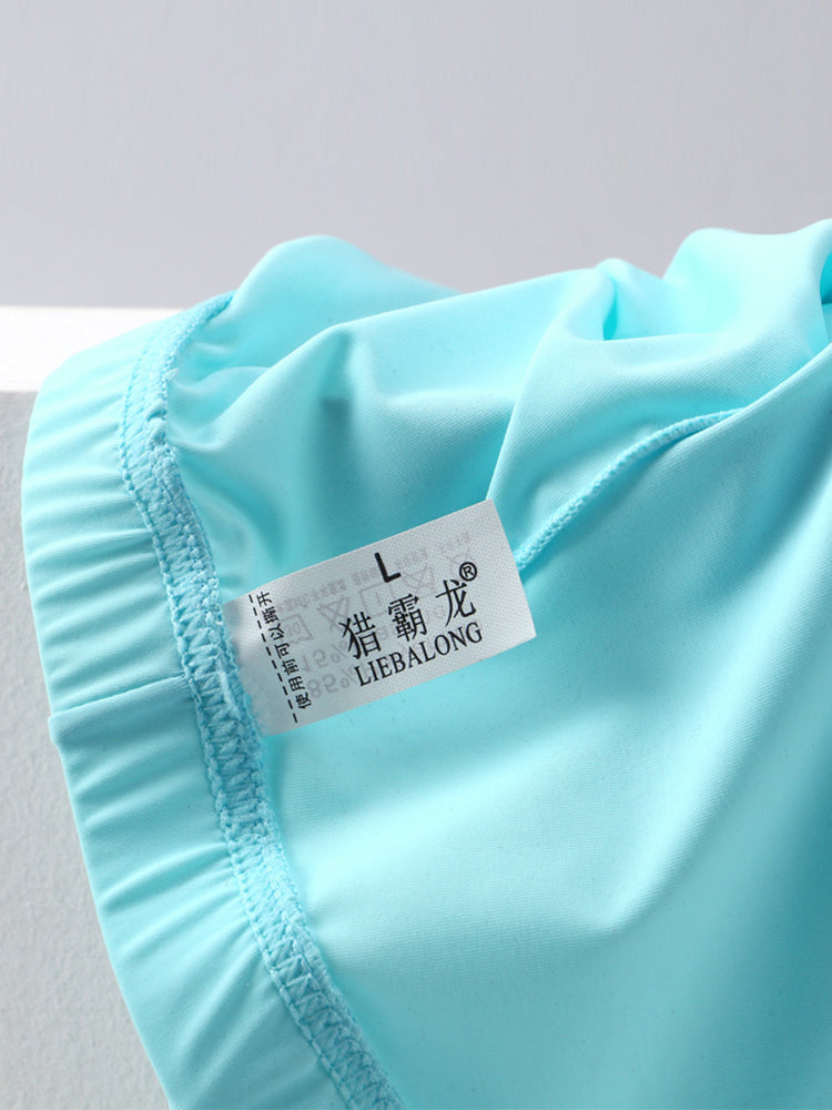 3 Pack Men's Breathable Ice Silk Double-Layered Big Pouch Sexy Boxer Briefs