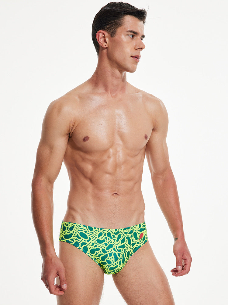 Vibrant Quick-Dry Swim Briefs for Men