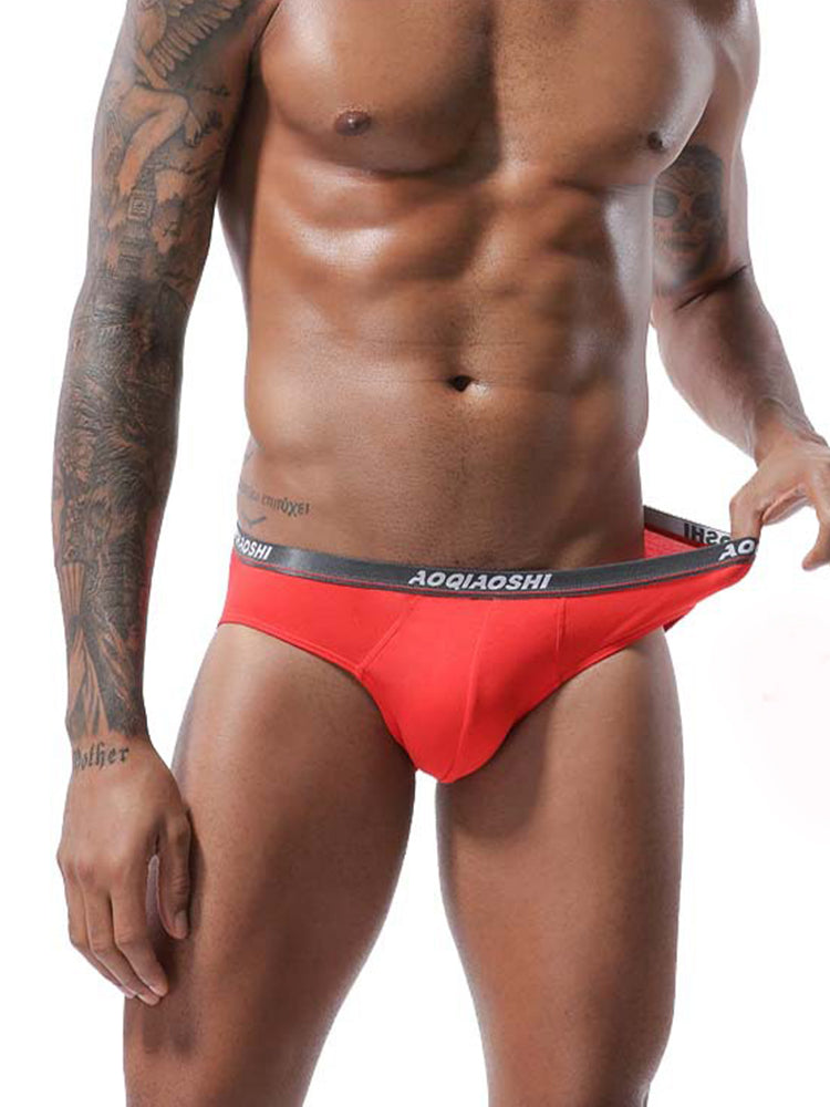 4 Pack Men's Stylish 3D U Convex Pouch Briefs