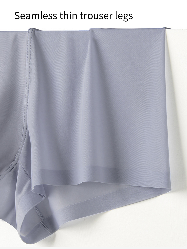 3-pack Men's Ice Silk Sexy 3D Stamped Pouch Boxer Briefs