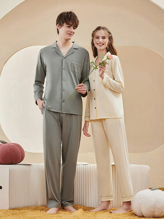 Modal Cotton Comfortable Couple Pajamas Set