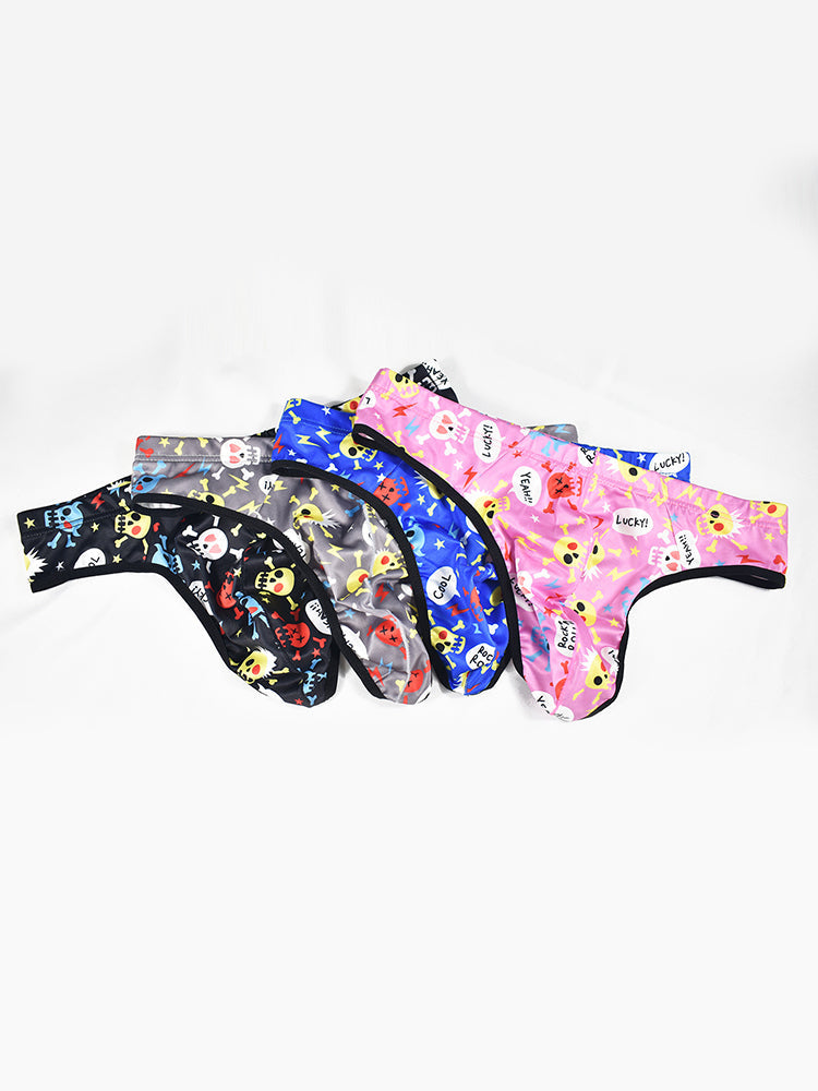 3-pack Men's Sexy Skull Low-rise Thong