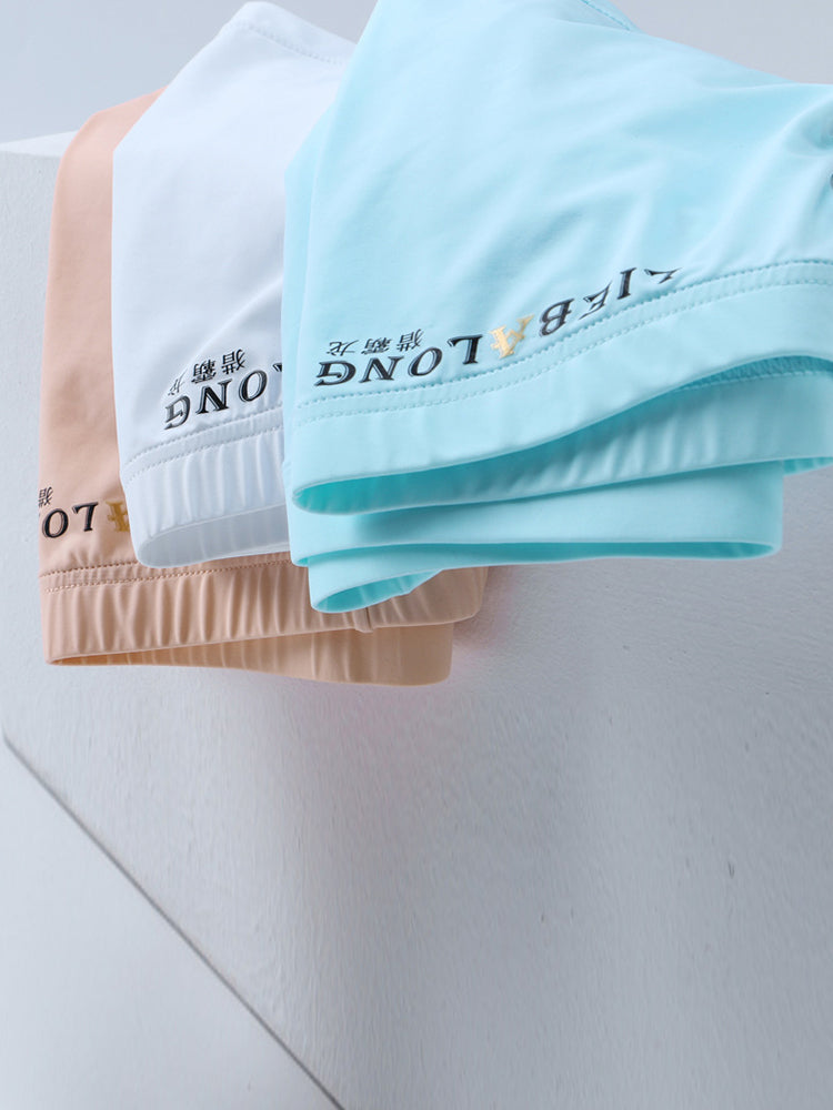 3 Pack Men's Breathable Ice Silk Double-Layered Big Pouch Sexy Boxer Briefs