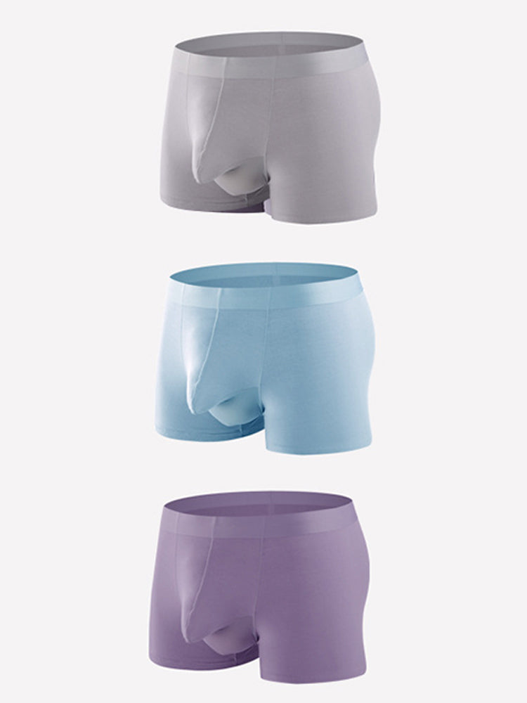 3 Pack Men's Separation Design Seamless Antibacterial Breathable Trunks