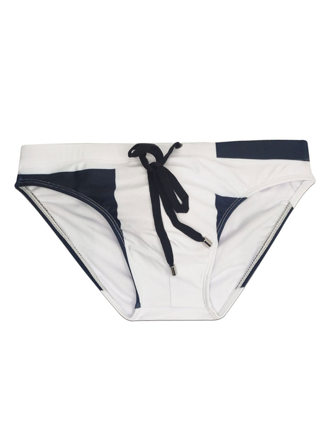 Men's Spliced Color Swim Briefs with Sponge Mats