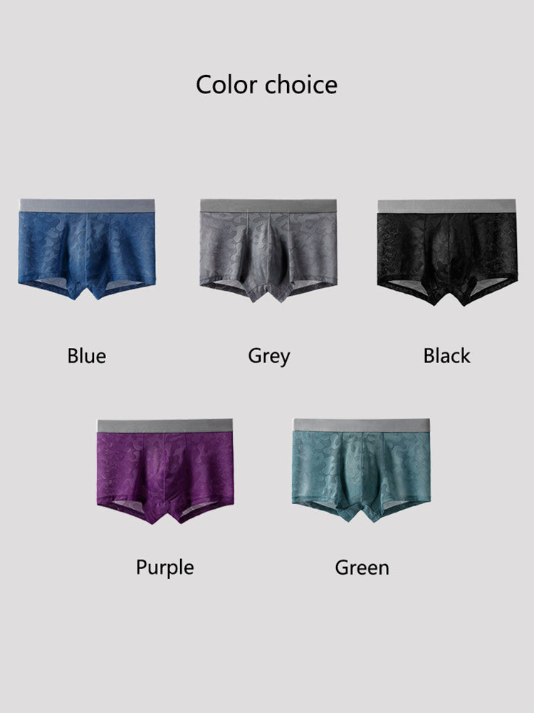 3 Pack Men's Graphene Anti-Bacterial Hollow Lace Ultra-Thin Trunks