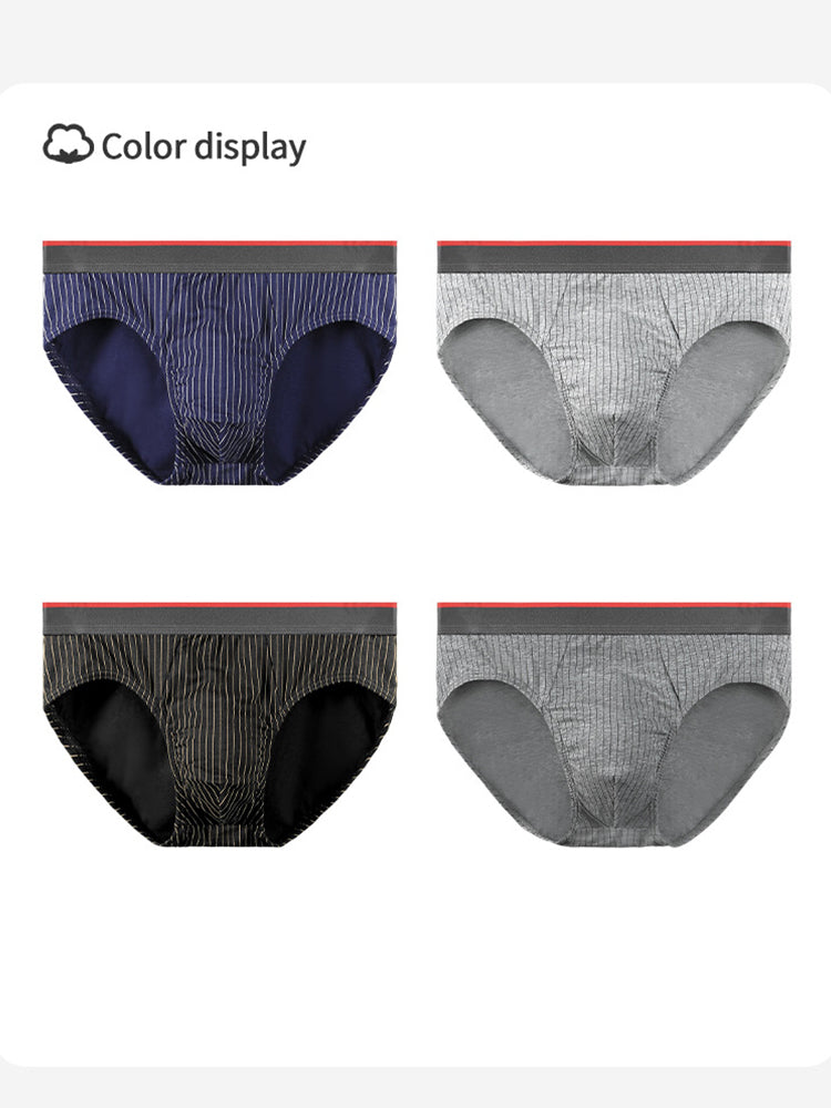 3-pack Men's Antibacterial Pure Cotton Sexy Sports Breathable Underwear