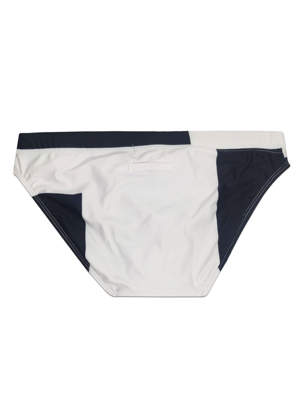 Men's Spliced Color Swim Briefs with Sponge Mats
