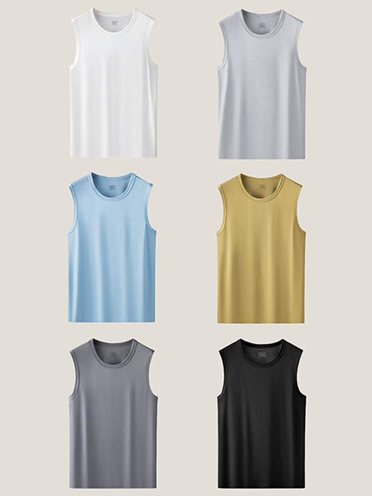 Men's Vests Undershirts with Ultimate Soft Short Sleeve Vests